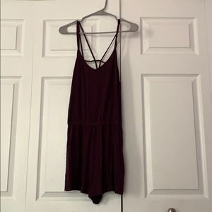 Burgundy romper